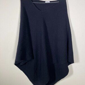 Jorie Women's Black Poncho Top One Size Fits Most Knit Soft!